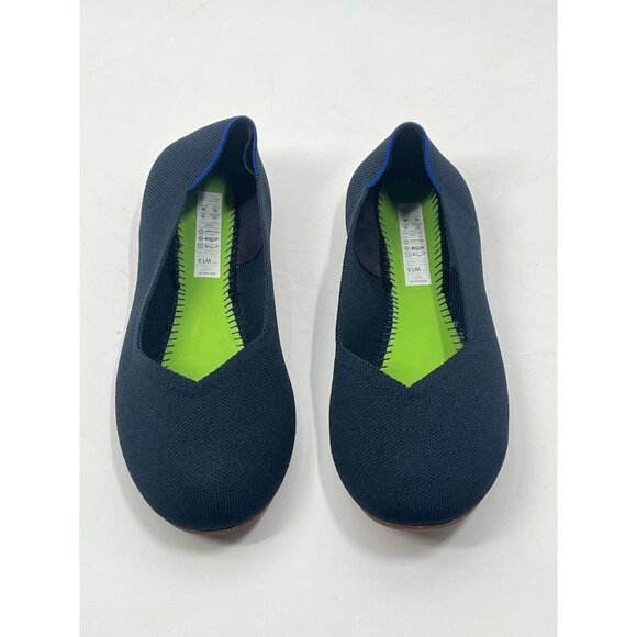 Rothys Navy Blue Flats Sz Womens 13 No Insoles Sustainable Comfort - Picture 2 of 6